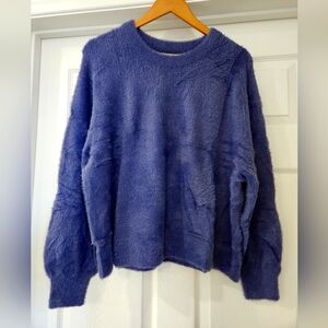 Aerie Blue Flurry Crew Swester Size Small NWOT